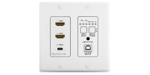 Wyrestorm SW-130-TX Wall Plate Transmitter Front View